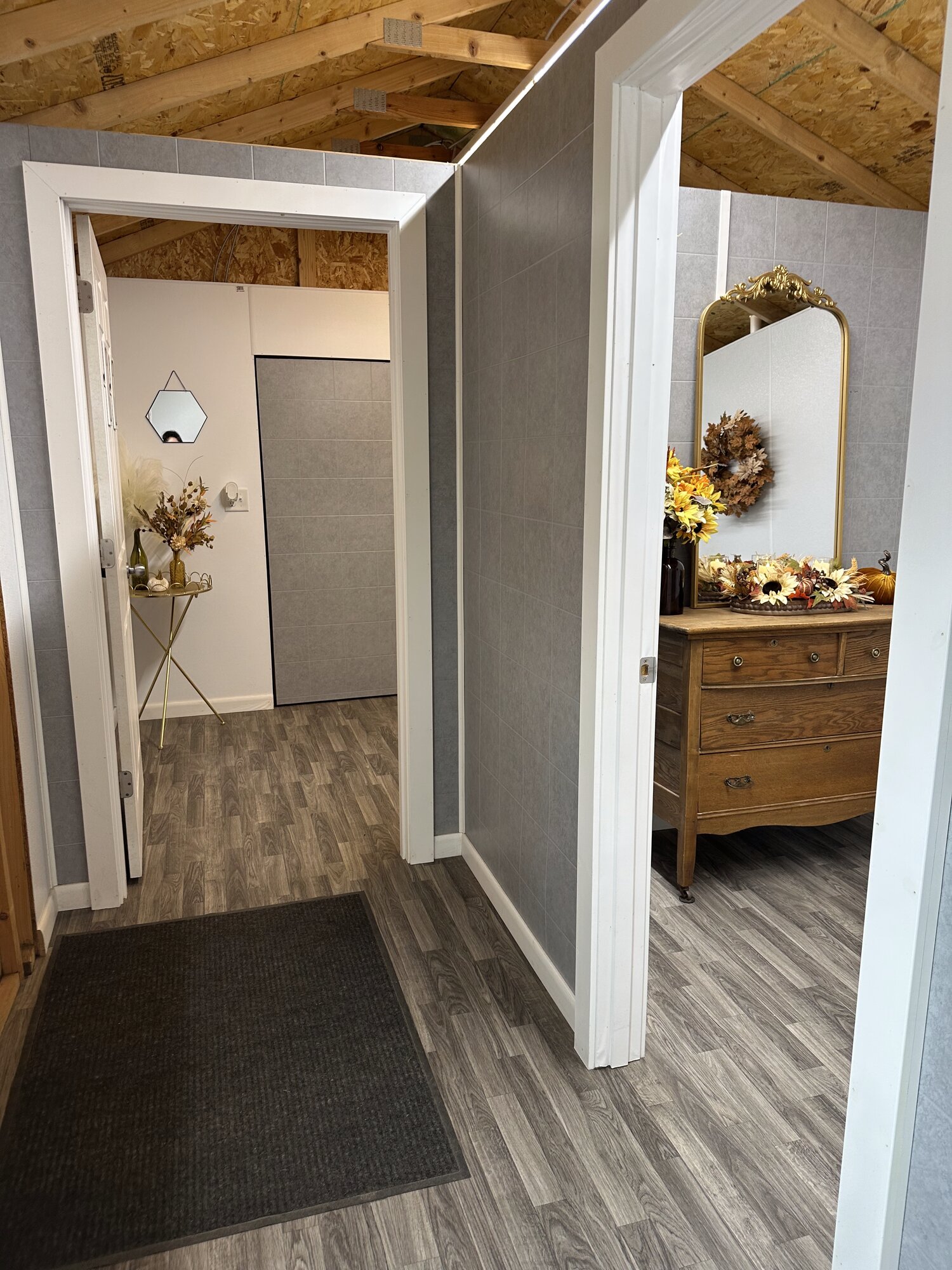 Clean modern bathroom fixtures