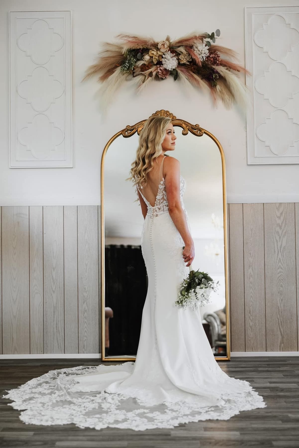 Bride in wedding gown