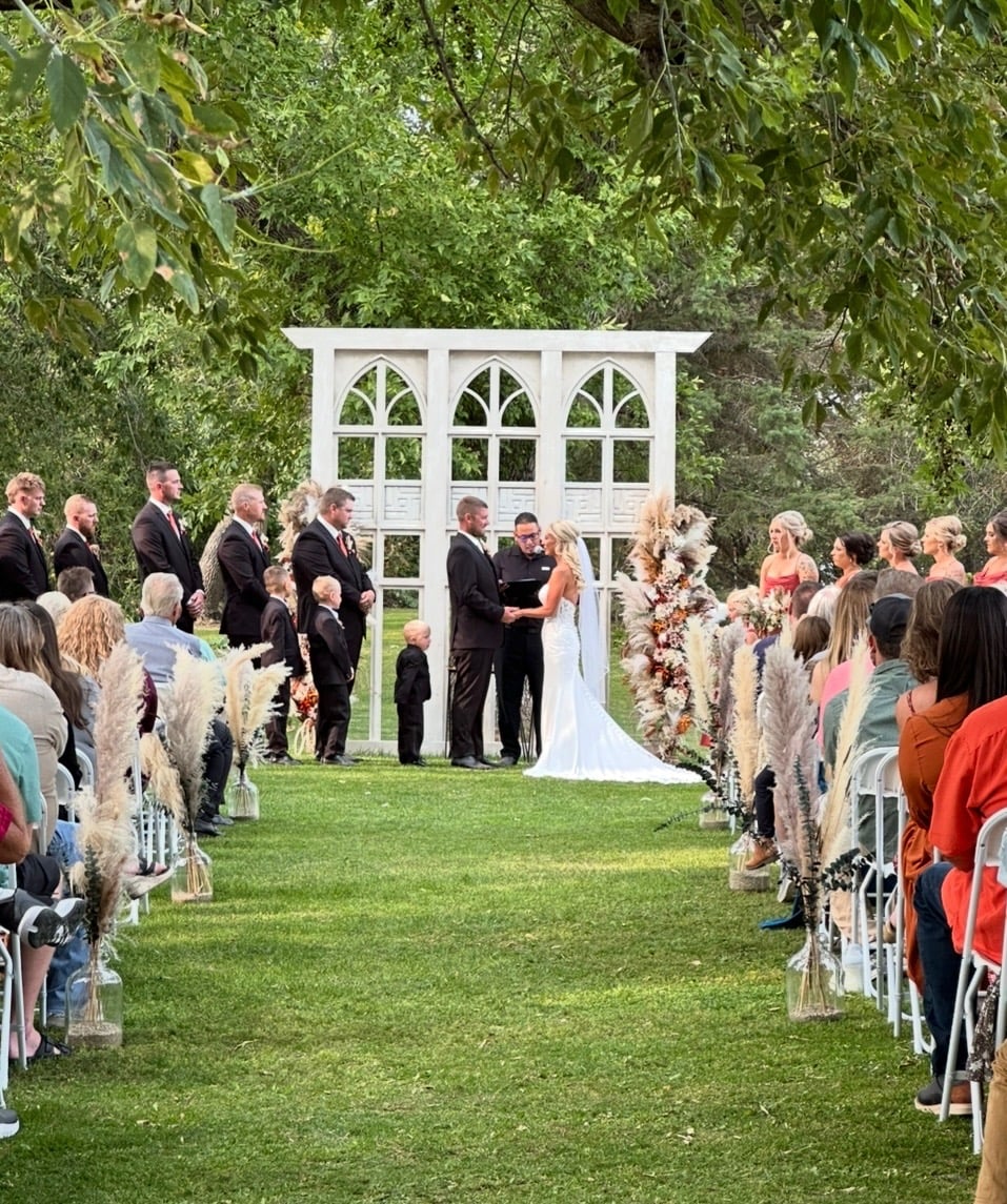 Outdoor reception area
